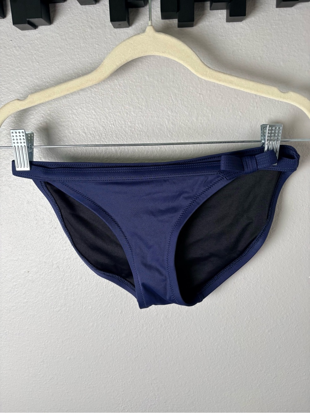 J. Crew Navy Blue  Bikini Bottom with Side Bow Women’s Size S